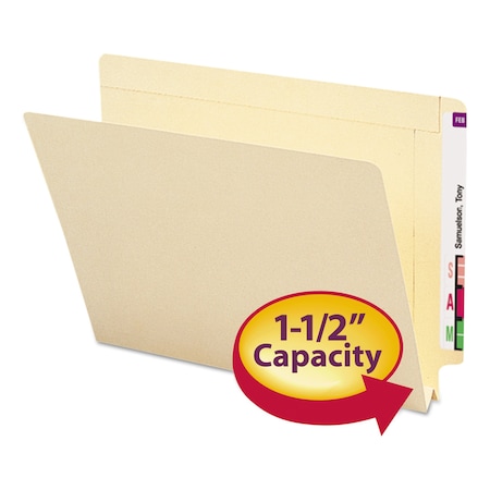 Smead File Folder End Tab, Expander, Manila, PK50, Expanded Width: 1-1/2" 24275